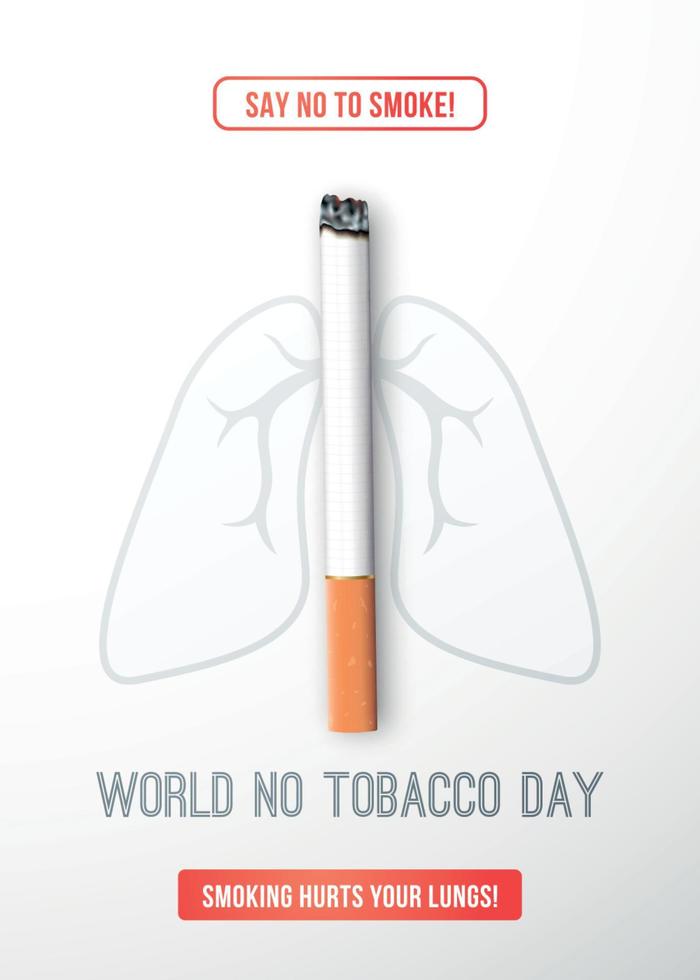 dia mundial sem tabaco, 31 de maio. vetor