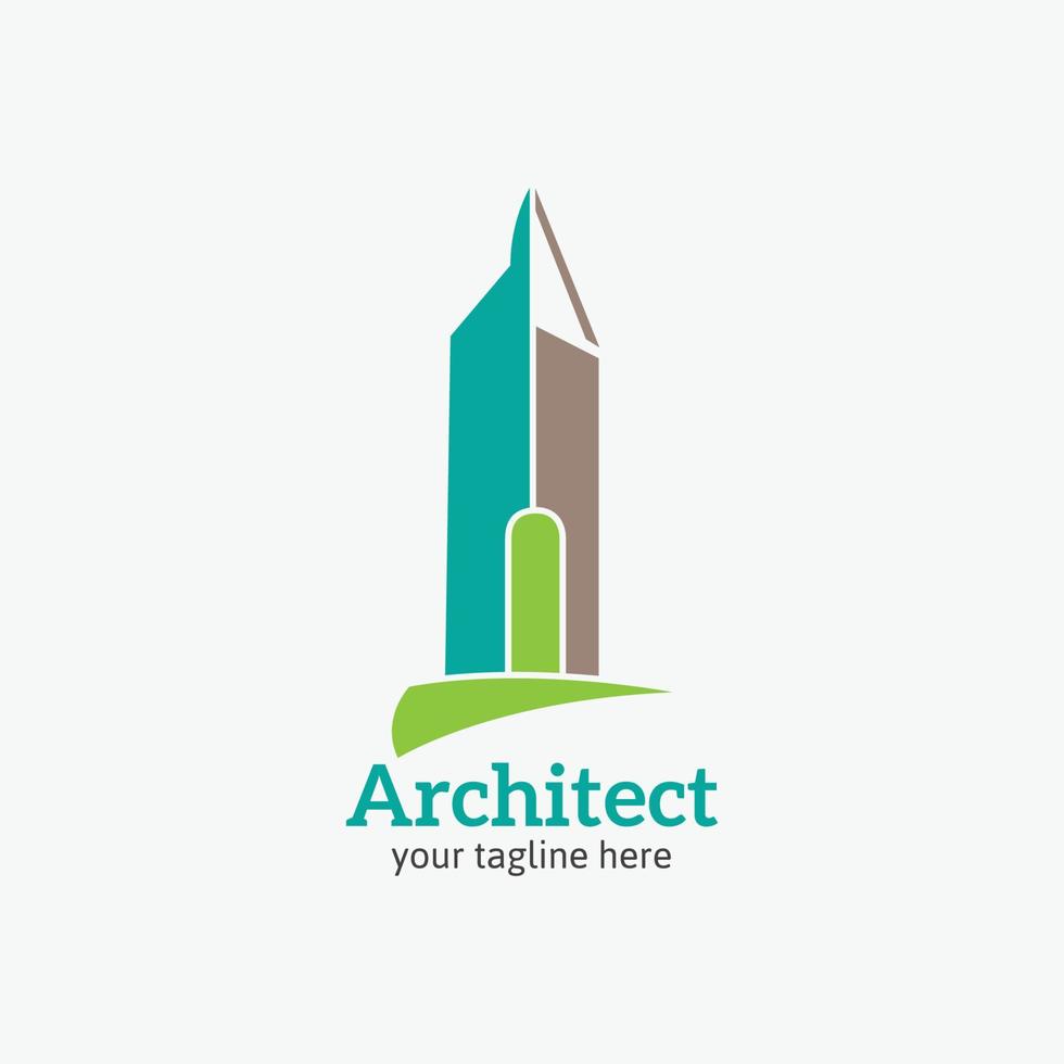 ilustração de design de vetor de logotipo de arquiteto