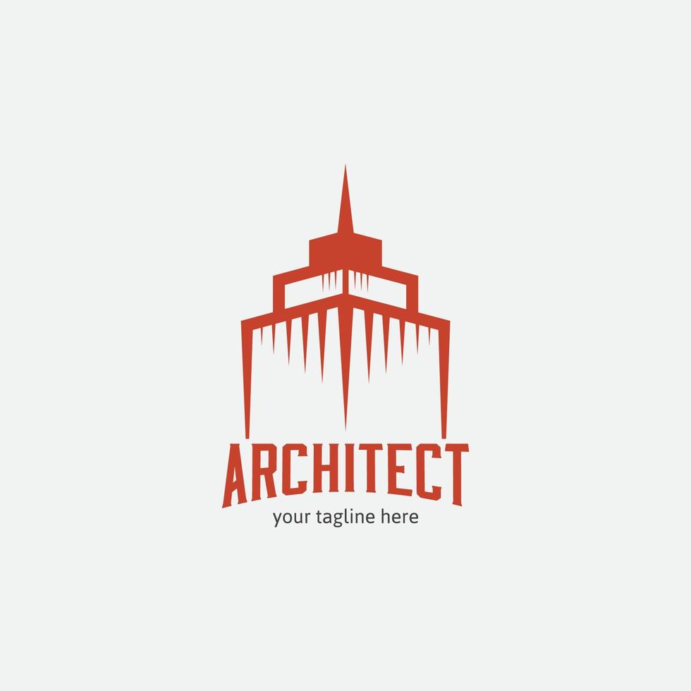 ilustração de design de vetor de logotipo de arquiteto