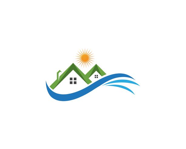 vetores de logotipo casa verde