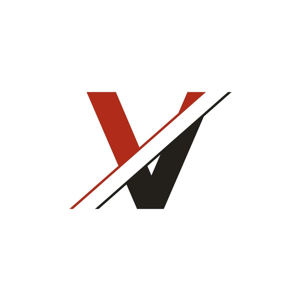 letras do alfabeto v logotipo ou ilustração vetorial de design de ícone vetor