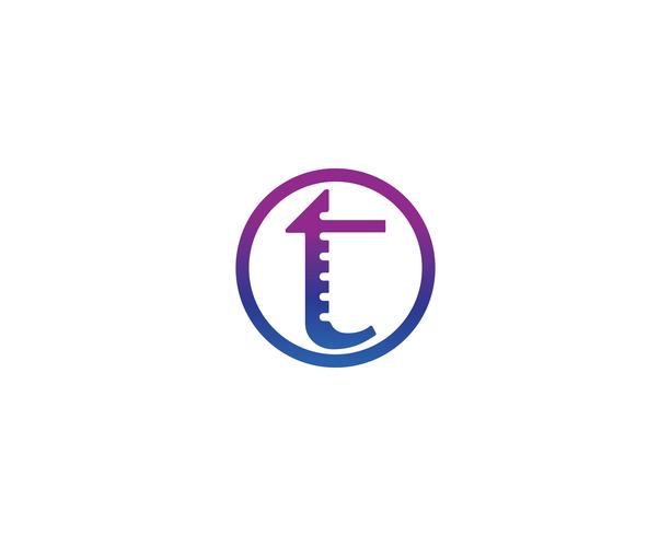 T letras logotipo e símbolos modelo de ícones app vetor