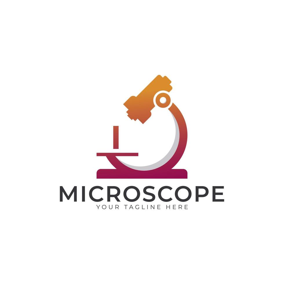 logotipo do laboratório. letra inicial i elemento de modelo de design de logotipo de microscópio. vetor