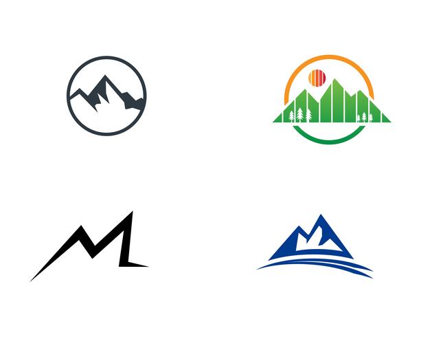 Ilustração em vetor logotipo montanha