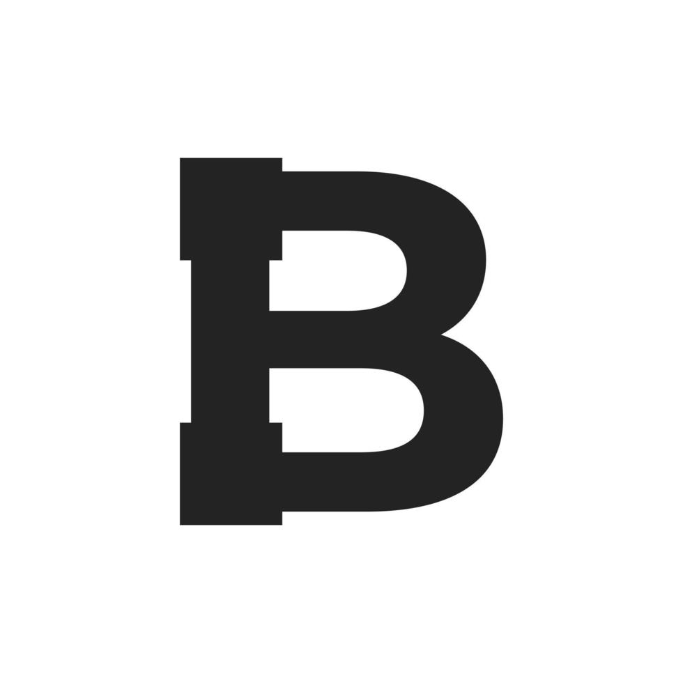 letra b serviço de construção e design de ilustração de modelo de logotipo de arquitetura vetor