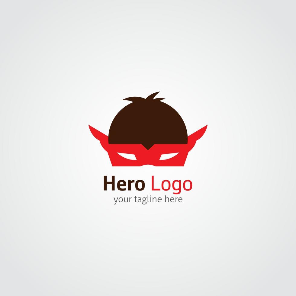 ilustração de design de vetor de logotipo de herói