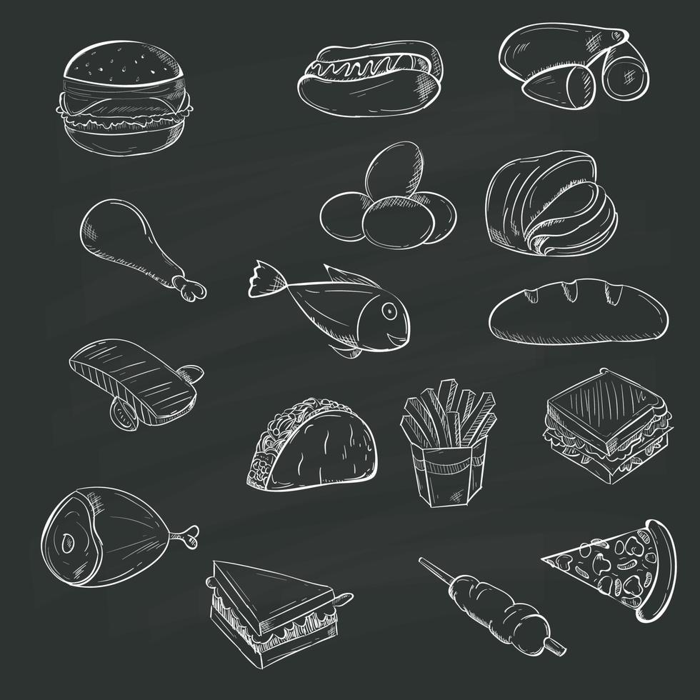 esboçar ilustração de design de vetor de ícone de comida