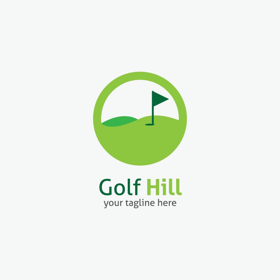 ilustração de design de vetor de logotipo de golfe