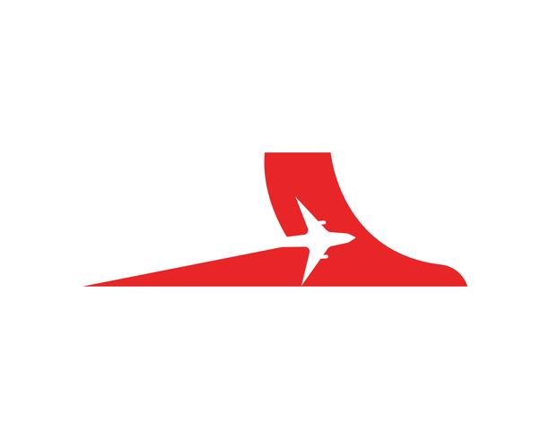 Logotipo de voar de avião e modelo de vetor de símbolos