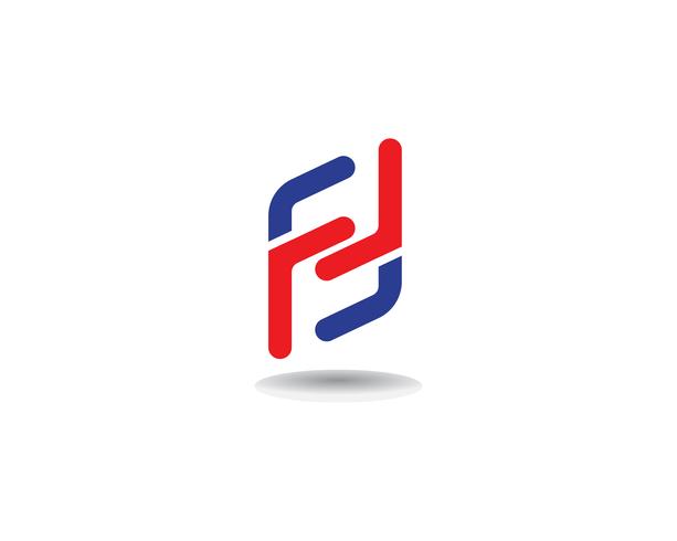 Letra de modelo de vetor de símbolos de negócios logotipo F