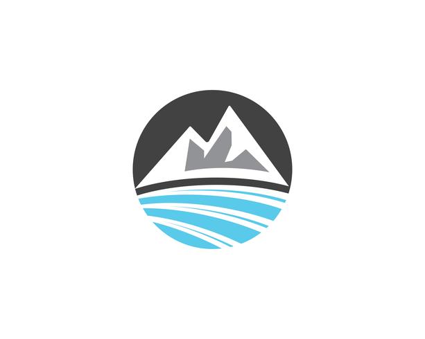 Ilustração em vetor logotipo montanha