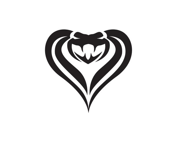 viper cobra elemento de design de logotipo. ícone de cobra de perigo. símbolo da víbora vetor