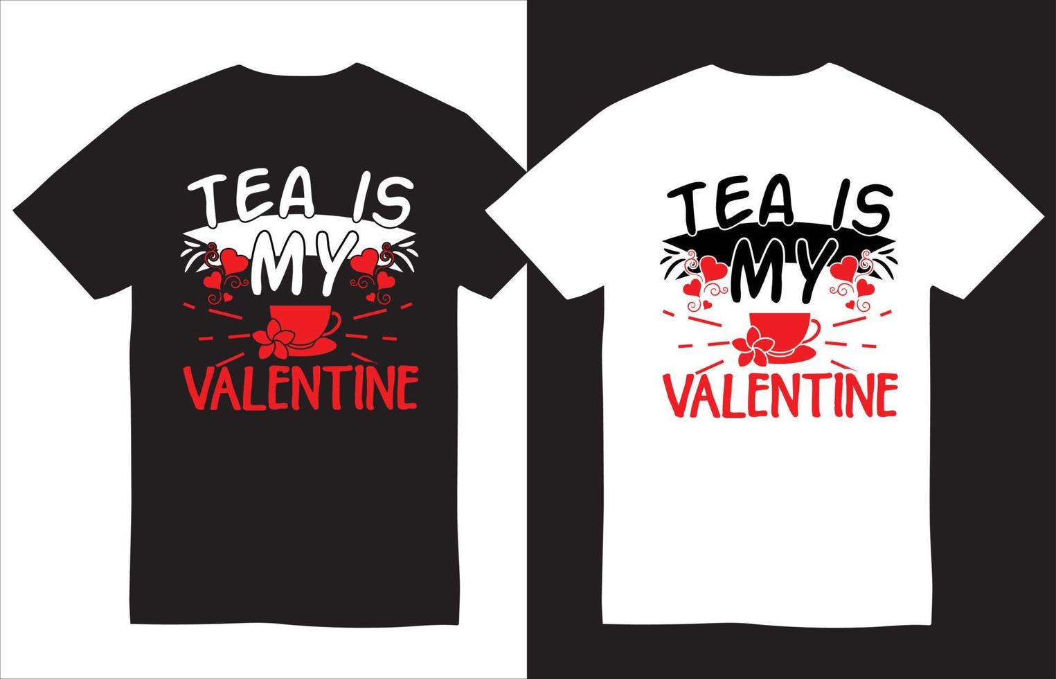 chá é meu design de camiseta dos namorados vetor