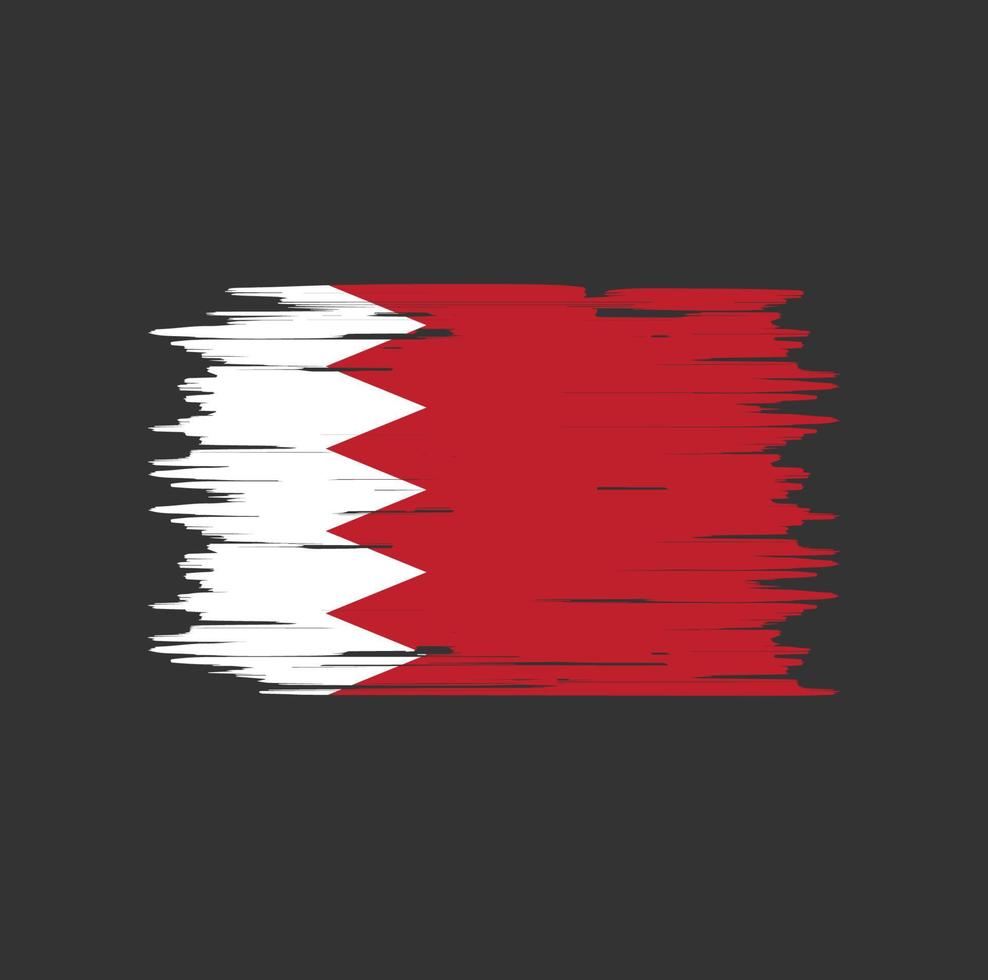 escova de bandeira do Bahrein. bandeira nacional vetor