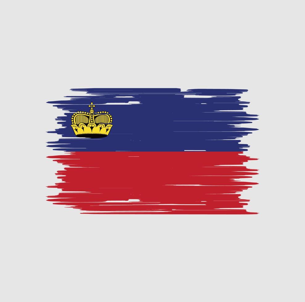 pincel de bandeira de liechtenstein. bandeira nacional vetor