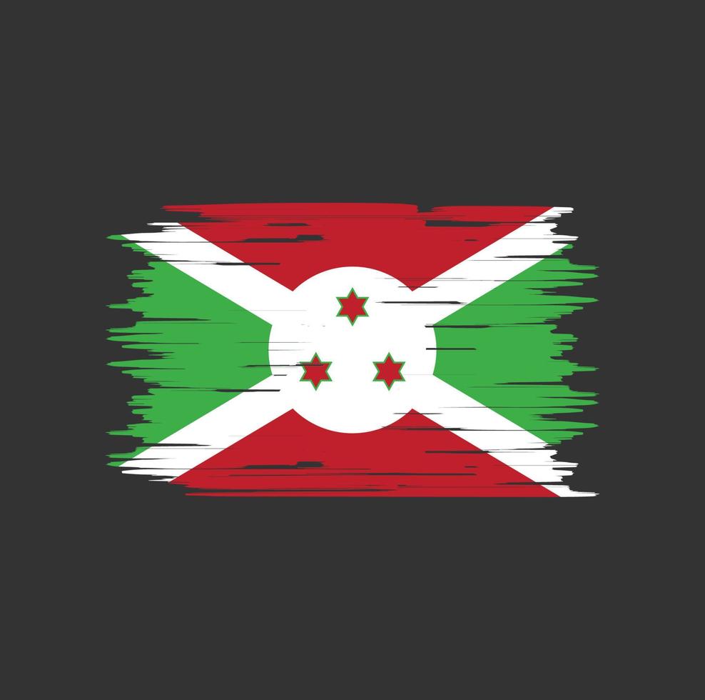 escova de bandeira do burundi. bandeira nacional vetor