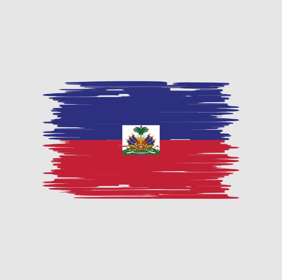 escova de bandeira do haiti. bandeira nacional vetor