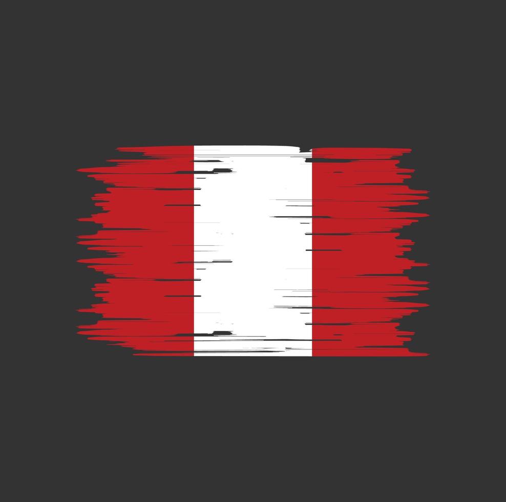 escova de bandeira do peru. bandeira nacional vetor