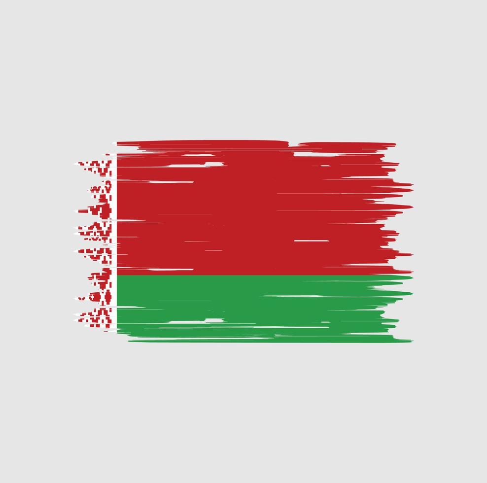 pincel de bandeira da bielorrússia. bandeira nacional vetor
