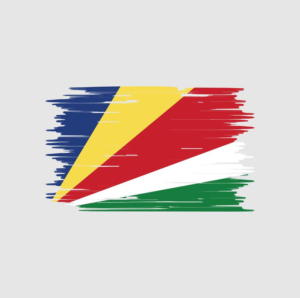 escova de bandeira de seychelles. bandeira nacional vetor