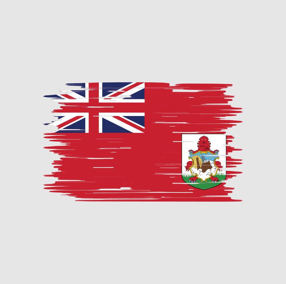 escova de bandeira das bermudas. bandeira nacional vetor