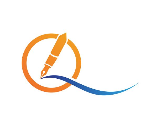 pen Logo template Negócio de ilustração vetorial vetor