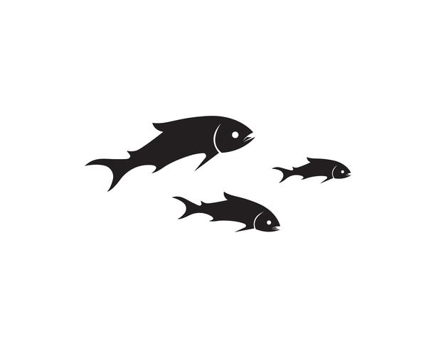 fish vector silhouette template salmão preto