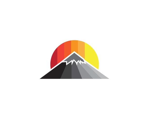 Logotipo e símbolo de vetor de montanha