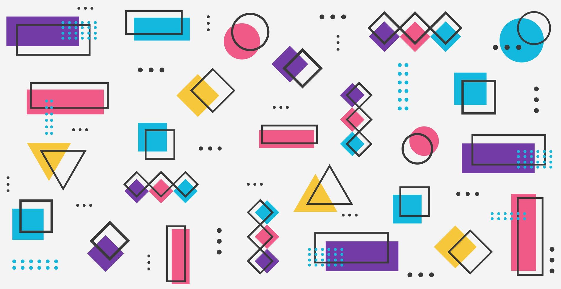 fundo abstrato com diferentes formas geométricas - ilustração vetor