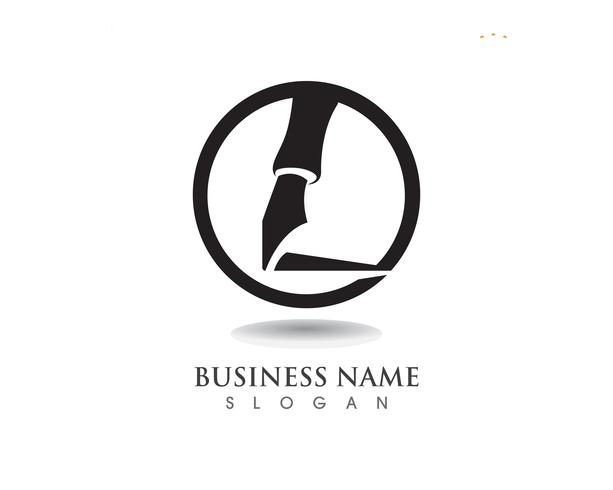 pen Logo template Negócio de ilustração vetorial vetor