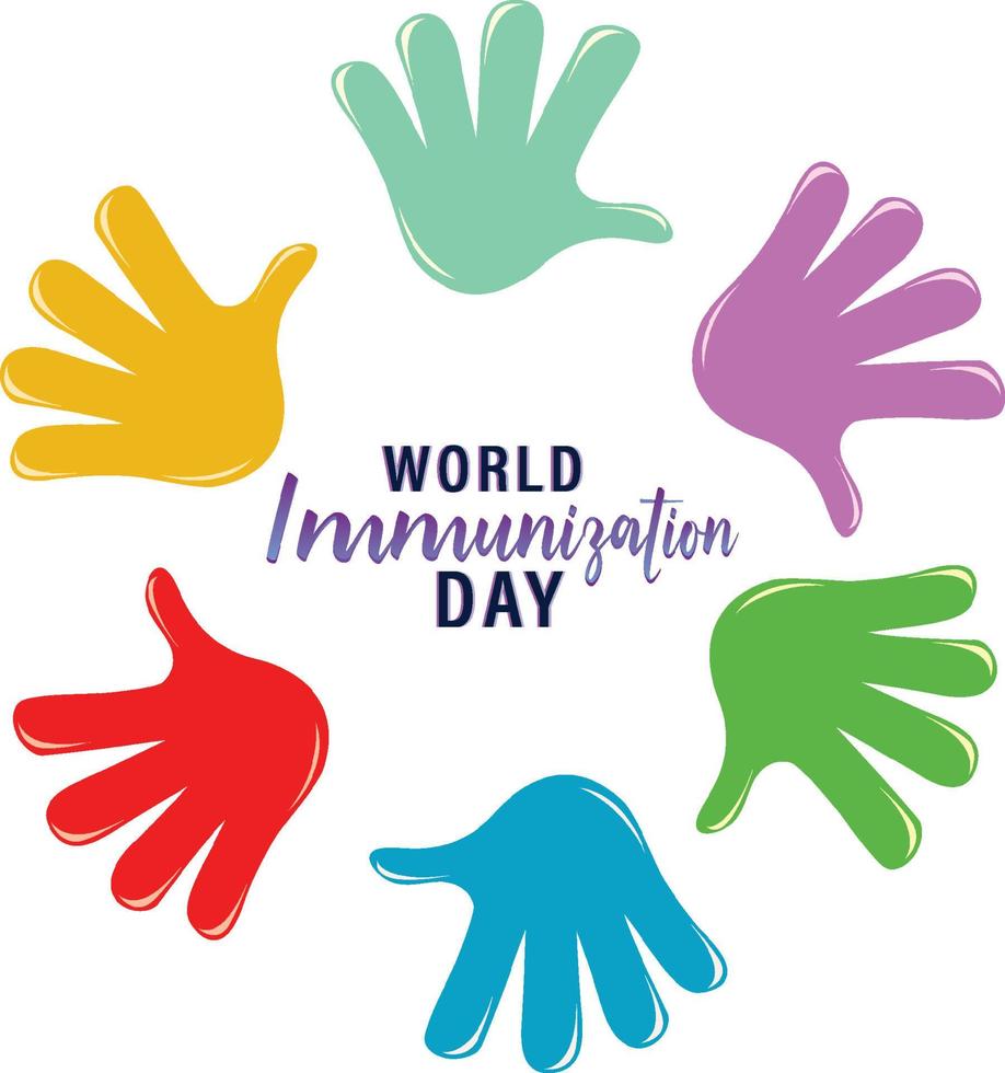 design de cartaz para o dia mundial da imunização vetor