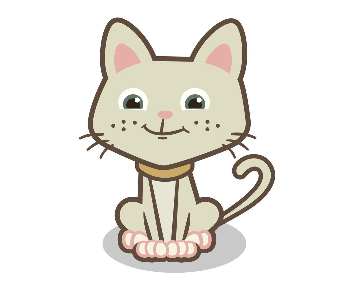gato bonito desenho animado vetor