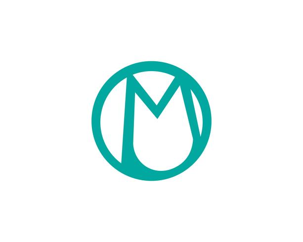 M Letter Logo Business Template Vetor ícone