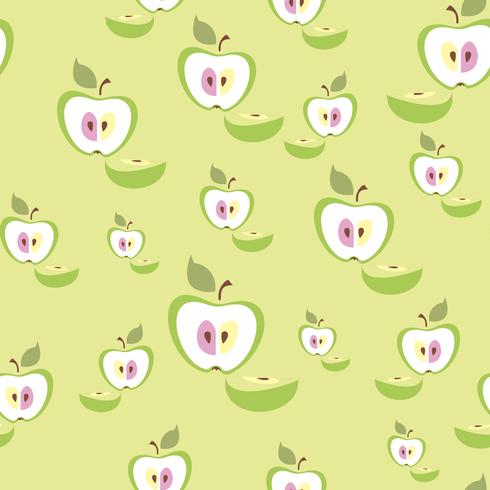 Padrão sem emenda Fundo de maçã. Fruta. Ilustração vetorial vetor