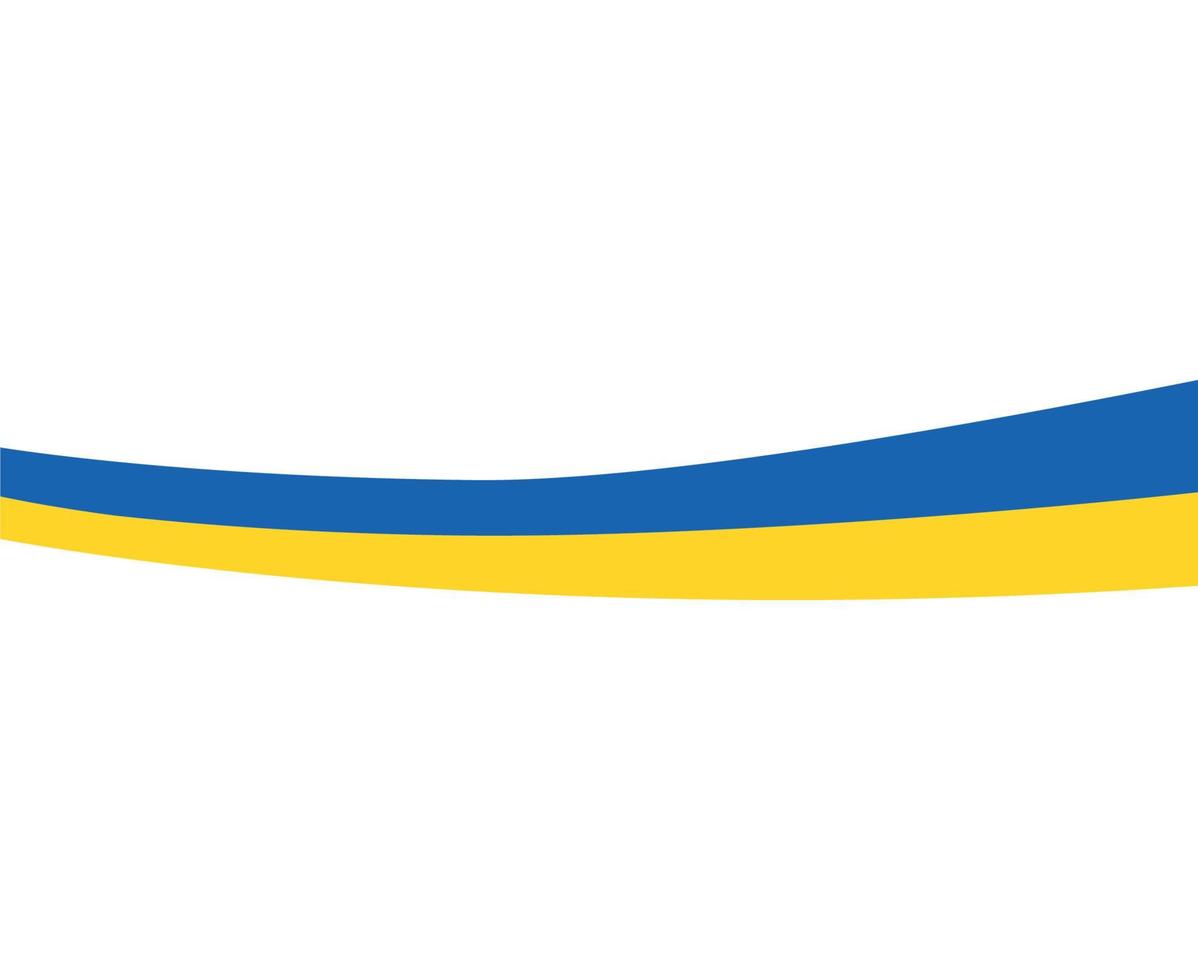 ucrânia bandeira fita nacional europa emblema símbolo vector design