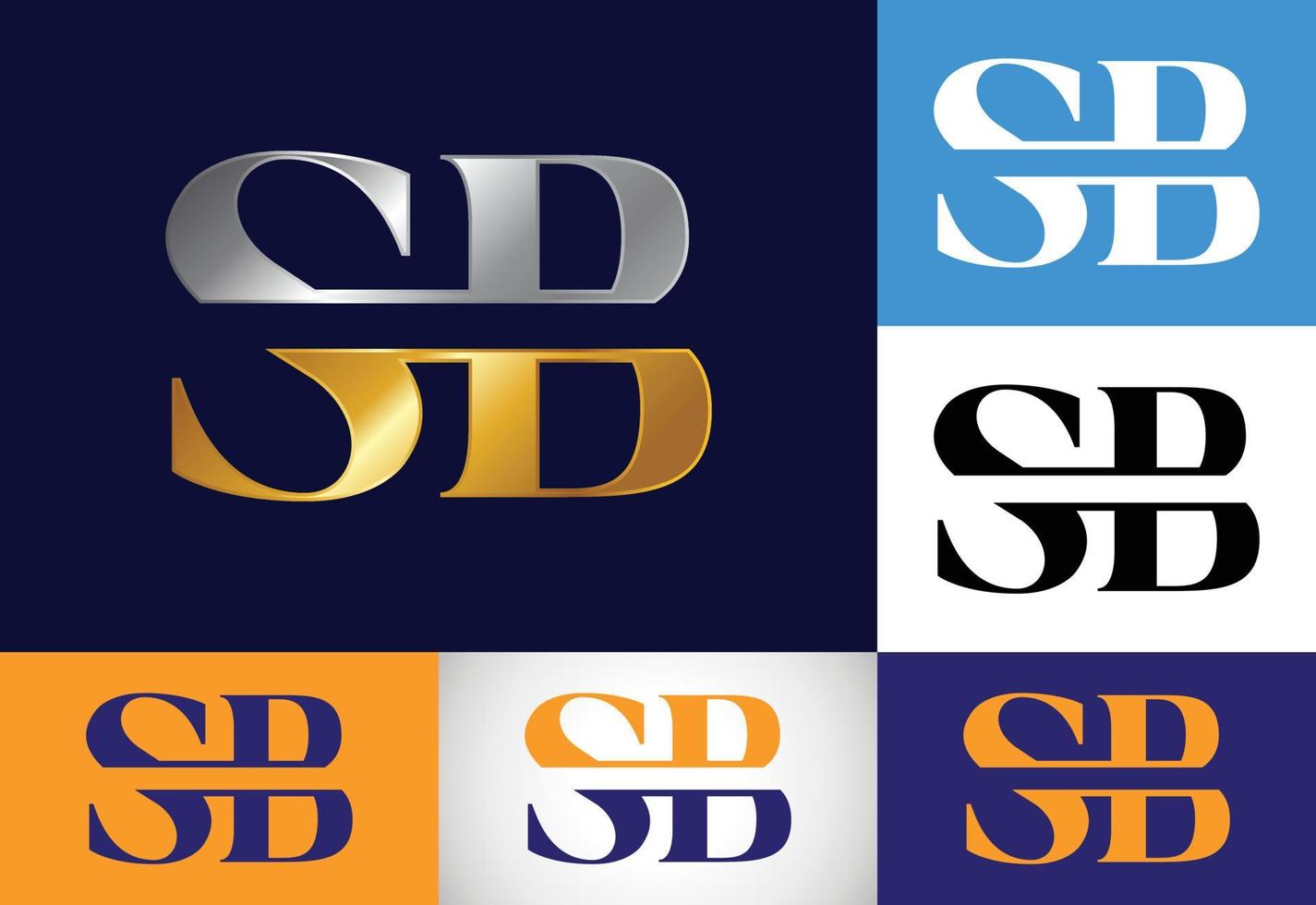 vetor de design de logotipo de letra inicial sb. símbolo gráfico do alfabeto para identidade de negócios corporativos