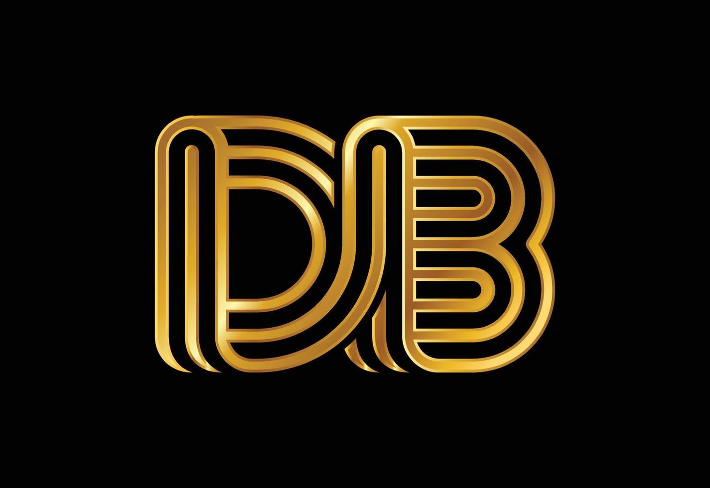 vetor de design de logotipo db letra inicial. símbolo gráfico do alfabeto para identidade de negócios corporativos