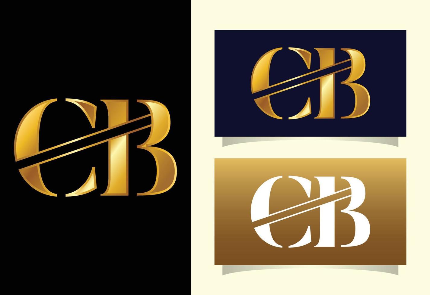 letra inicial cb vetor de design de logotipo. símbolo gráfico do alfabeto para identidade de negócios corporativos