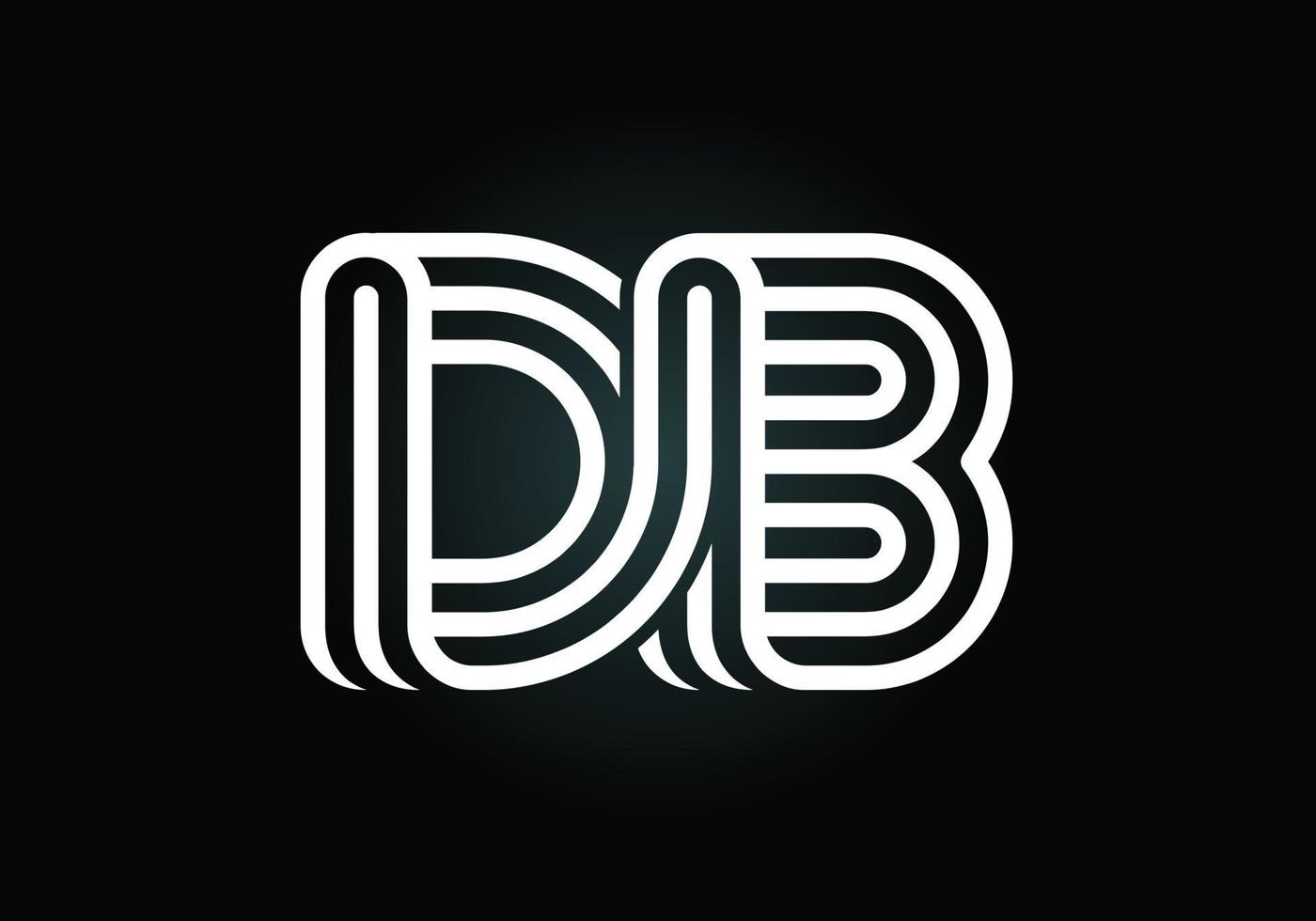 vetor de design de logotipo db letra inicial. símbolo gráfico do alfabeto para identidade de negócios corporativos