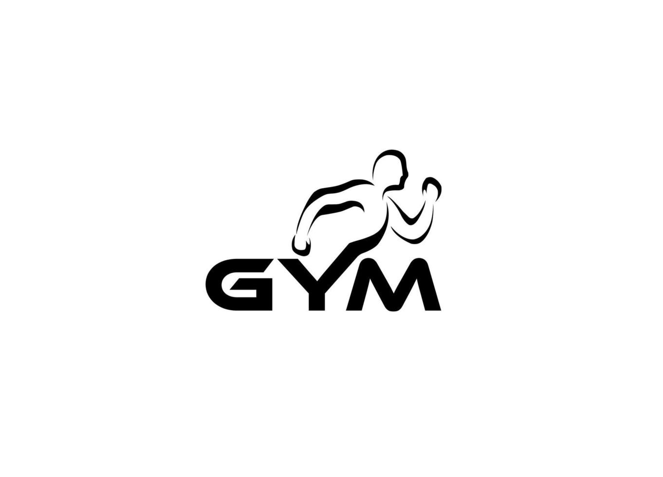 modelo de ícone de vetor de design de logotipo moderno de ginásio
