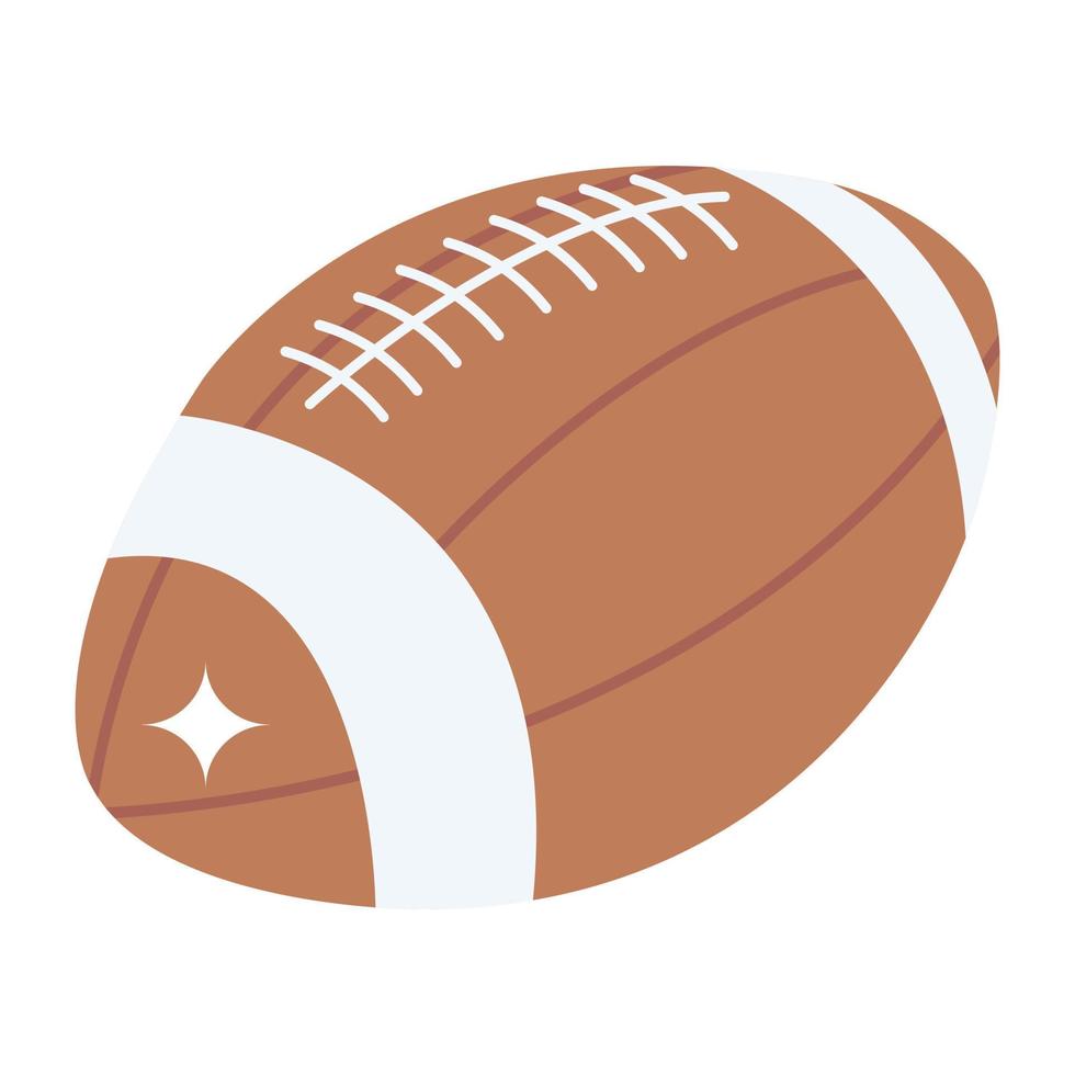 bola americana, ícone de rugby de estilo isométrico vetor