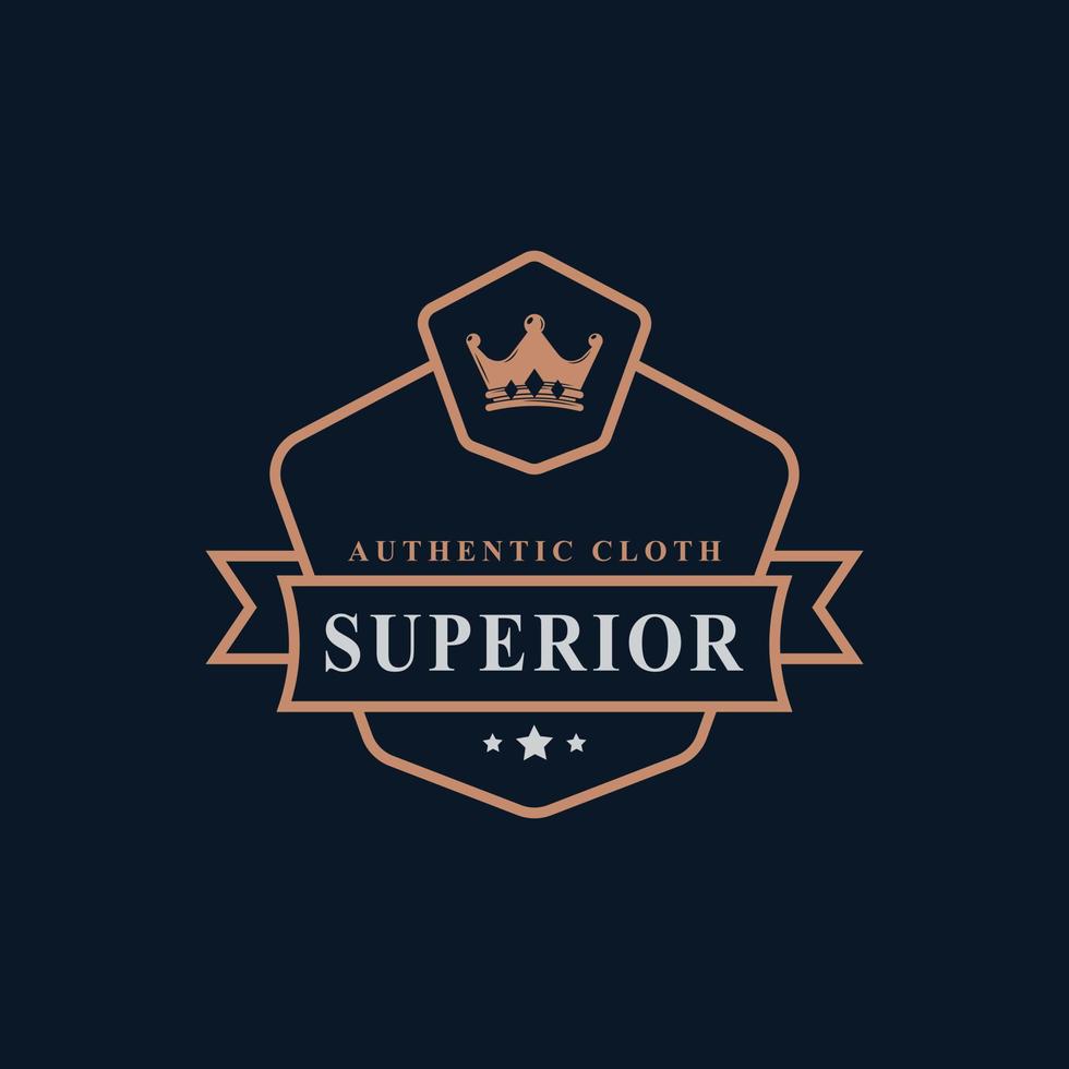 distintivo retrô vintage para roupas originais vestuário jeans quadro logotipo emblema design símbolo vetor