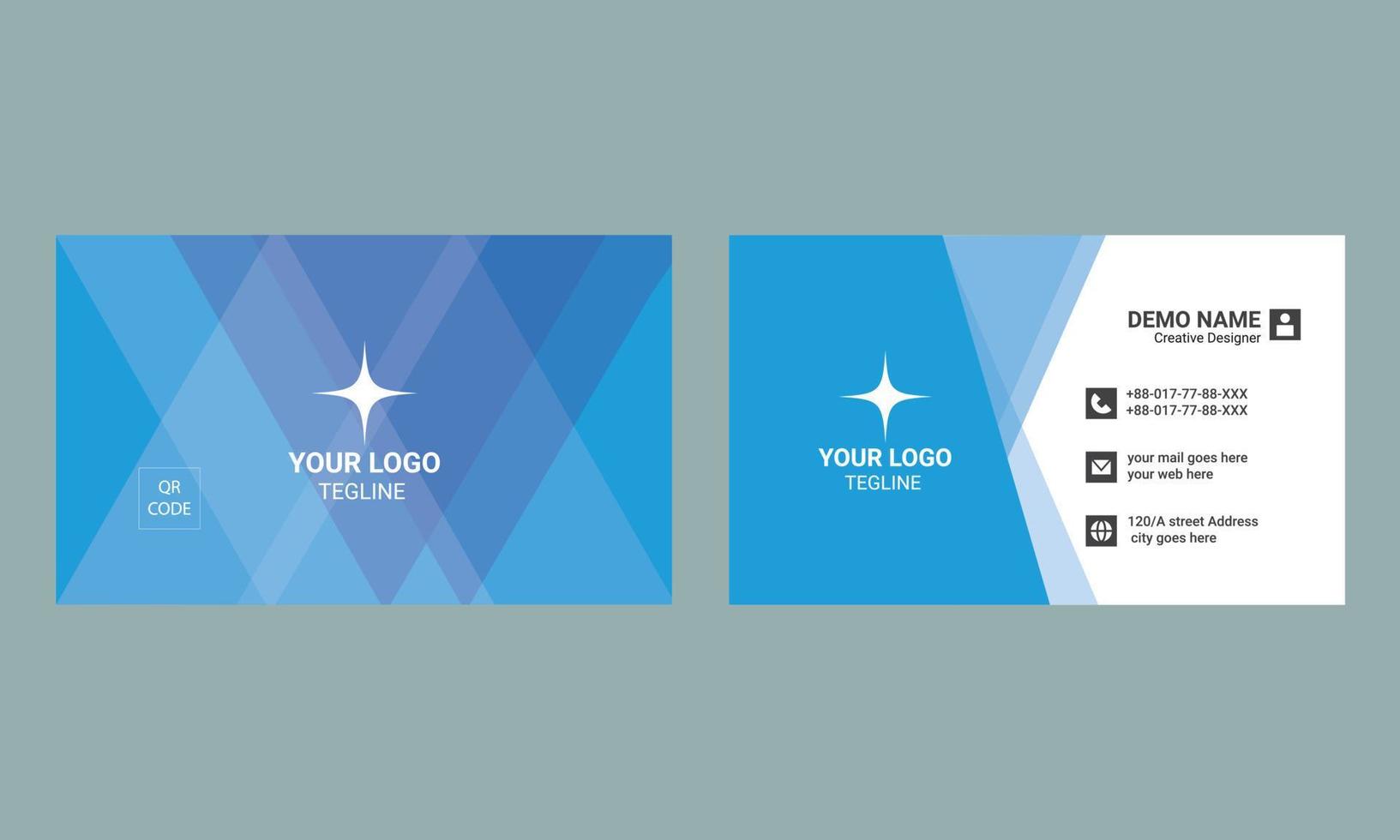 design de vetor de cartão de visita colorido