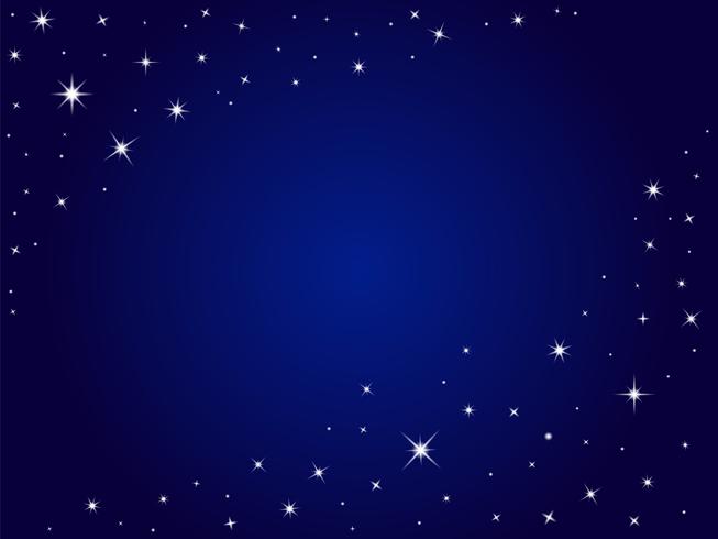 Espaço azul estrelas vector fundo, céu noturno