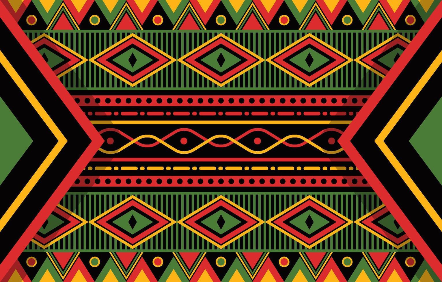 fundo de cor pan-africano sem costura padrão vetor