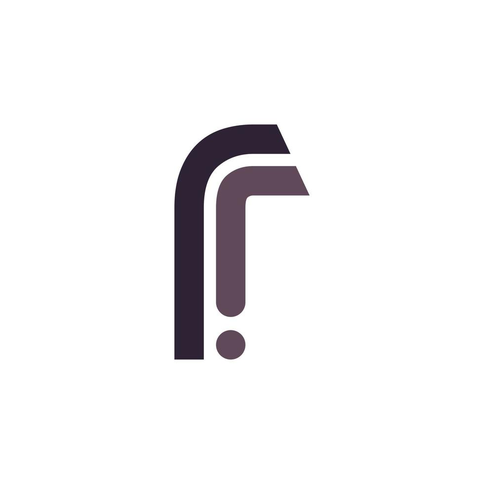 estilo de linha múltipla do logotipo da letra inicial r com inspiração de design de vetor de ícone de símbolo de ponto