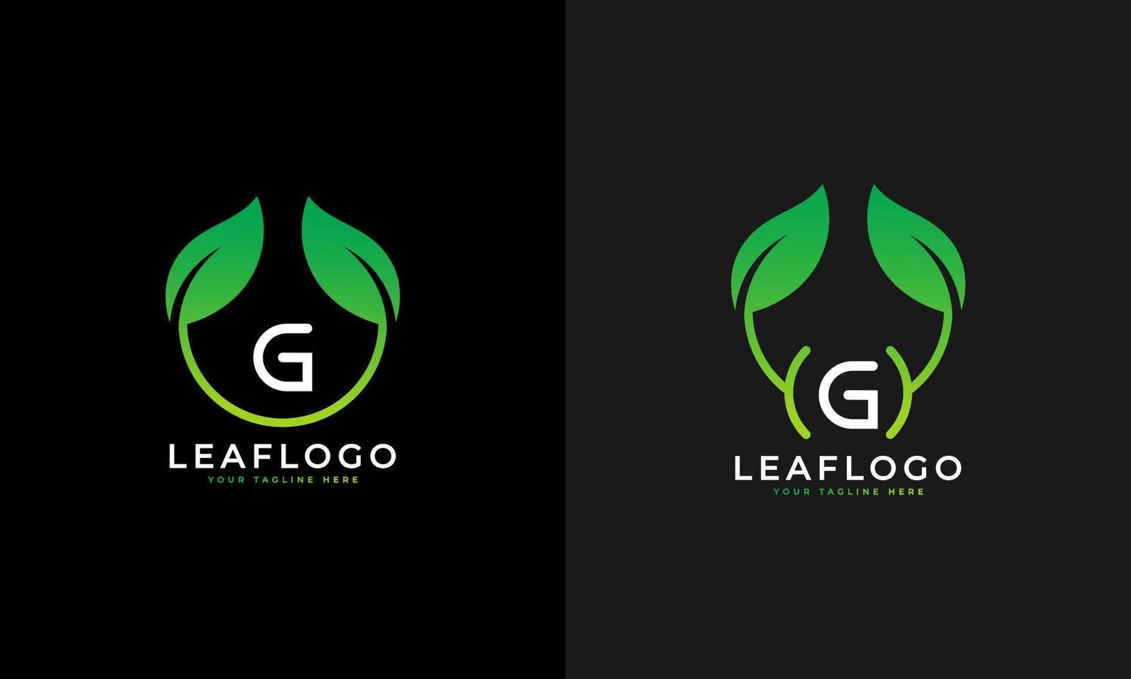 design de logotipo de letra g de folha verde natureza. logotipo do monograma. ícone do alfabeto de folhas verdes. utilizável para negócios, ciência, saúde, médicos e natureza logos.flat elemento de modelo de design de logotipo de vetor. eps10 vetor