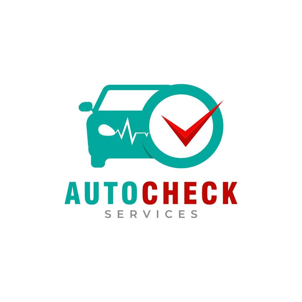 símbolo de logotipo de verificação de carro. utilizável para logotipos comerciais e automotivos vetor