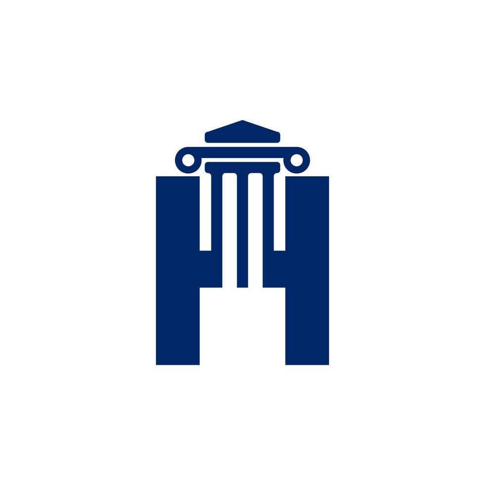elemento de modelo de design de logotipo de letra h de escritório de advocacia vetor