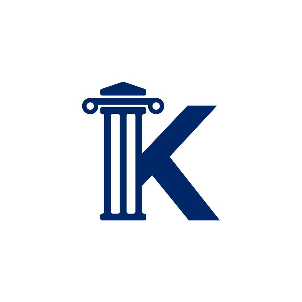 elemento de modelo de design de logotipo de letra k de escritório de advocacia vetor